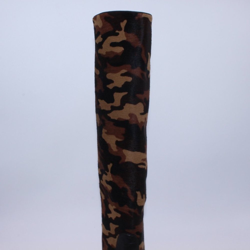 Michael Kors Camo Calf Hair Black Leather Boot Size 40 One Boot Only Not A Pair - Picture 7 of 11